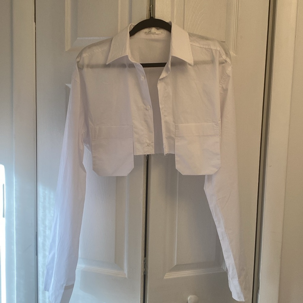 Oak & Fort Two-Way Cotton Poplin Shirt - Picture 6 of 7